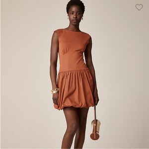 NWT J Crew Bubble Hem Mixy Dress- Toasted Paprika